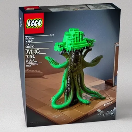 Image similar to lego set of cthulhu lovecraftian