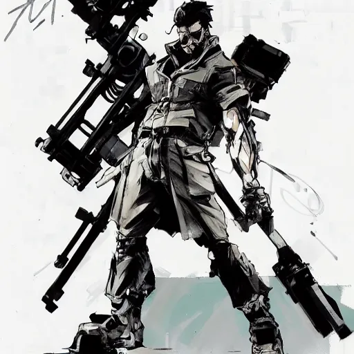 Image similar to old mechanic, Shinkawa Yōji style