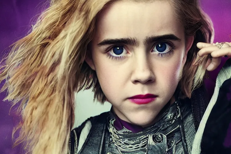 Image similar to promotional image of kiernan shipka as a punk in a new movie, detailed face, movie still frame, promotional image, imax 70 mm footage