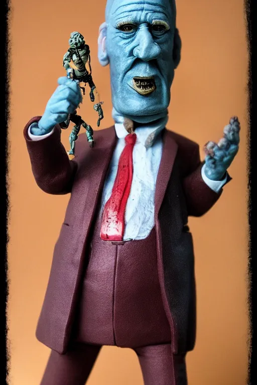 Prompt: mugwump president action figure, product photography, vintage, collectible