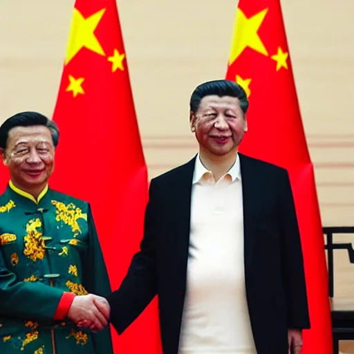 Prompt: chinese president loving pet chinese president