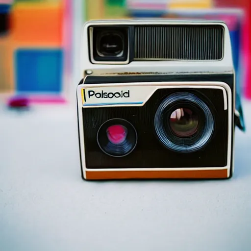 Prompt: vintage polaroid camera