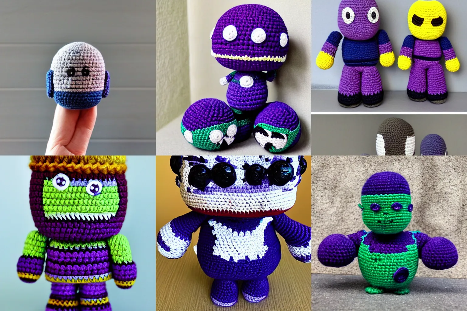 Prompt: crochet Thanos