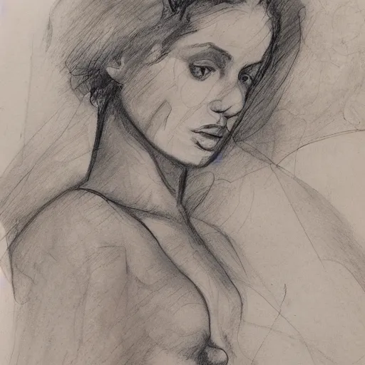 Image similar to sketch of a beautiful woman, multiple sketches on a page, life drawing