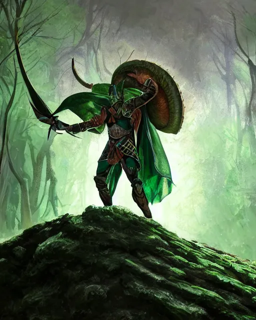 Prompt: Armadillo warrior, green cape , forest background, magic the gathering artwork, D&D, fantasy, cinematic lighting, centered, symmetrical, highly detailed, digital painting, artstation, concept art, smooth, sharp focus, illustration, volumetric lighting, epic Composition, 8k, art by Akihiko Yoshida and Greg Rutkowski and Craig Mullins, oil painting, cgsociety