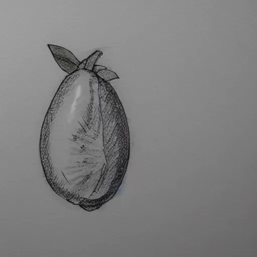 Image similar to professional liner sketch of a lemon