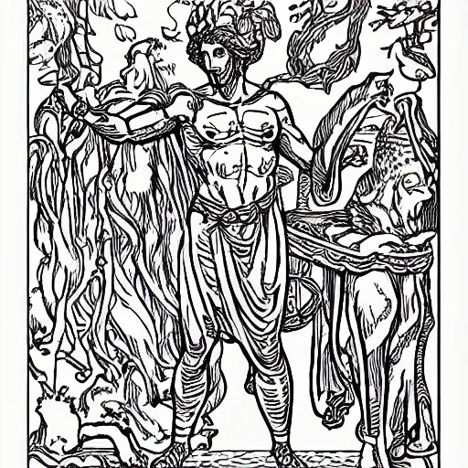 Image similar to greek mythology colouring pages