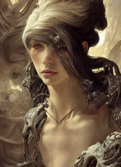 Image similar to announcer who thrives yorkstone, physically accurate, moody dynamic lighting, very very intricate, very very elegant, highly detailed, digital painting, artstation, HR GIGER, Hieronymus Bosch, Francis Bacon, concept art, smooth, very beautiful, sharp focus, illustration, art by artgerm and greg rutkowski and alphonse mucha