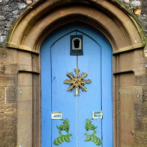 Prompt: i think this just might be my favourite door ever. st saviour's, dartmouth