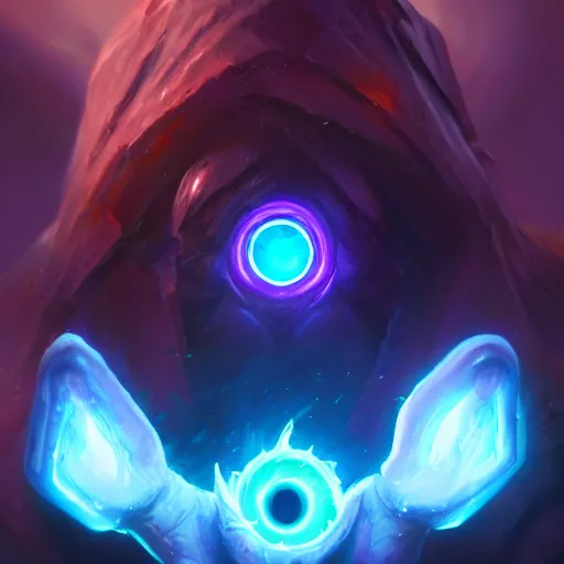 Image similar to glowing eye with fingers floating, an eye in the centered of the hand, eye, violet theme, bright art masterpiece artstation. 8 k, sharp high quality artwork in style of jose daniel cabrera pena and greg rutkowski, concept art by tooth wu, blizzard warcraft artwork, hearthstone card game artwork, magic eye