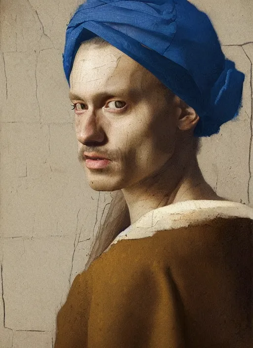 Prompt: realistic portrait of danny mondello, renaissance portrait painting, greg rutkowski, beautiful light, vermeer style