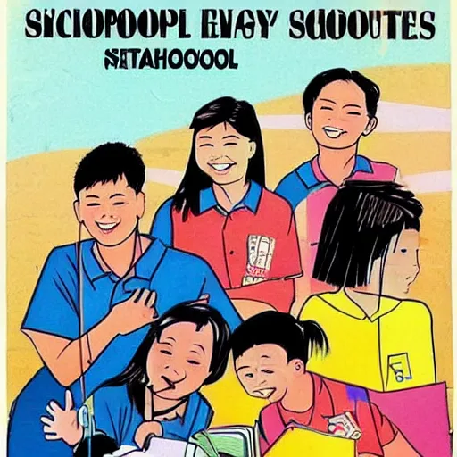 Image similar to 1 9 9 0 s singaporean public education poster for secondary schools