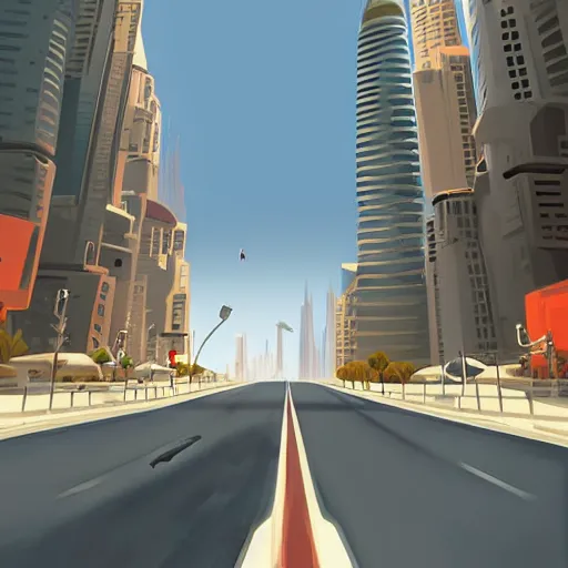 Image similar to gta : dubai, by goro fujita