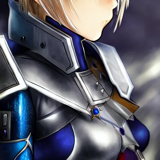 Prompt: beautiful closeup of saber from fate / stay night, with armour from lancer, high details, high resolution, kantai collection style, noise filtered, artstation, kantai collection arcade, 4 k, highly detailed, high quality