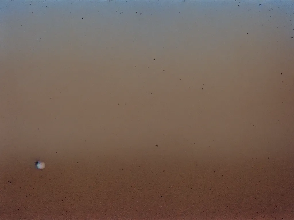 Image similar to autochrome of a dust storm in desert in the style of Straylight and Dune by Villeneuve