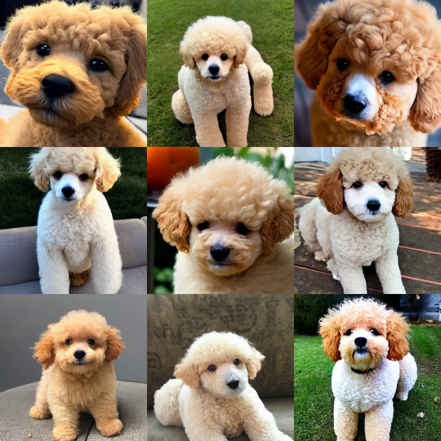 an apricot poodle mix with a white spot on his face Stable Diffusion