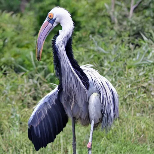 Prompt: shoebill stork in armor suit