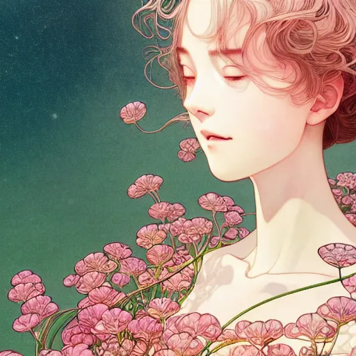 Image similar to a beautiful exquisite delicate hyperdetailed design 4 k wallpaper illustration of strawberry milk, victo ngai style, finely detailed perfect face delicate features directed gaze, style of studio ghibli, makoto shinkai, raphael lacoste, louis comfort tiffany, denoise, deblurring, artgerm, james jean, ross tran, alphonse maria mucha, chinese style