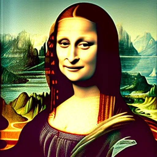 Prompt: a painting of Julia Roberts as the mona lisa , 4K, high quality