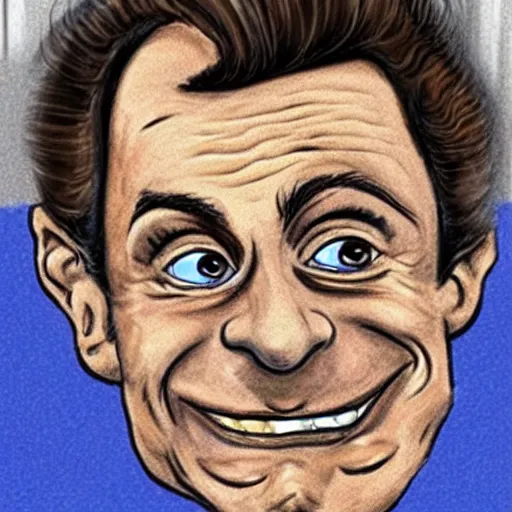 Prompt: caricature of Nicolas Sarkozy