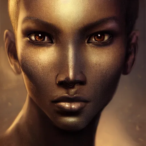 Prompt: portrait of a slender tall angry rogue black man. Epic fantasy. beautiful. hyperrealism symetric face cinematic top lighting, insanely detailed and intricate, face by wlop, Charlie Bowater, golden ratio, symmetric, elegant, ornate, luxury, elite, matte painting, cinematic, trending on artstation, deviantart and cgsociety, 8k, high resolution