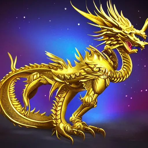 Image similar to a majestic golden dragon, hd, 4k, trending on artstation, award winning, 8k, 4k, 4k, 4k, very very very detailed, high quality chibi art