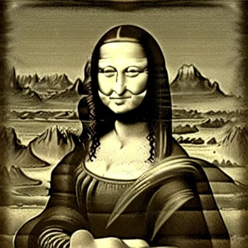 Prompt: The monalisa, reimagined in the style of H.R. Giger, is a dark and eerie portrait of a woman with a hidden, sinister smile. Her eyes seem to follow you as you move, and her skin is cold and pale. She is not a woman to be trifled with.