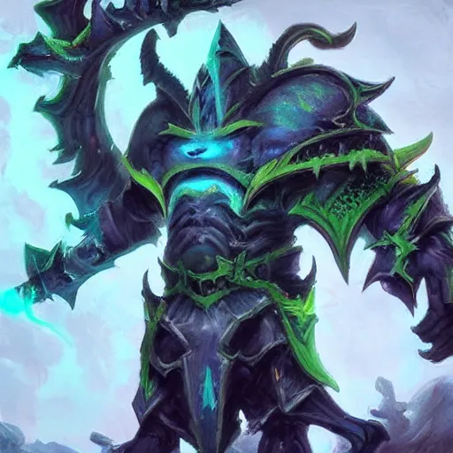 Image similar to very beautiful oil painting wraith king from dota 2,