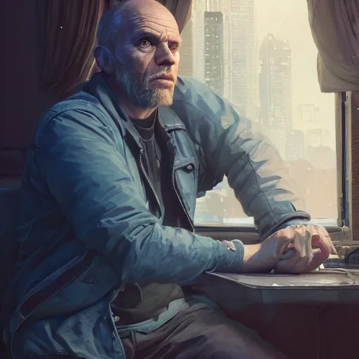 Image similar to highly detailed portrait, john malkovich, in gta v, stephen bliss, unreal engine, fantasy art by greg rutkowski, loish, rhads, ferdinand knab, makoto shinkai and lois van baarle, ilya kuvshinov, rossdraws, tom bagshaw, global illumination, radiant light, detailed and intricate environment