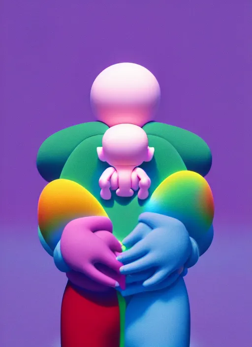 Image similar to help by shusei nagaoka, kaws, david rudnick, 3 d, octane, vray, pastell colours, cell shaded, 8 k