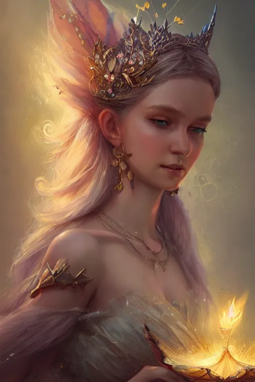 Image similar to fairy princess, highly detailed, d & d, fantasy, highly detailed, digital painting, trending on artstation, concept art, sharp focus, illustration, art by artgerm and greg rutkowski and fuji choko and viktoria gavrilenko and hoang lap