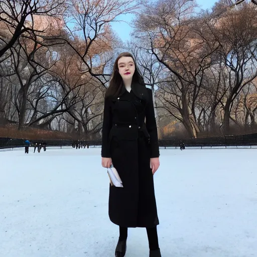 Prompt: anya taylor joy in central park at winter, ultra detailed, ultra realistic, photorealistic dynamic light, fan photo