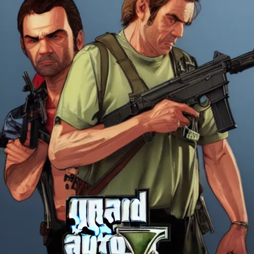 Prompt: Link in GTA V, cover art by Stephen Bliss, artstation