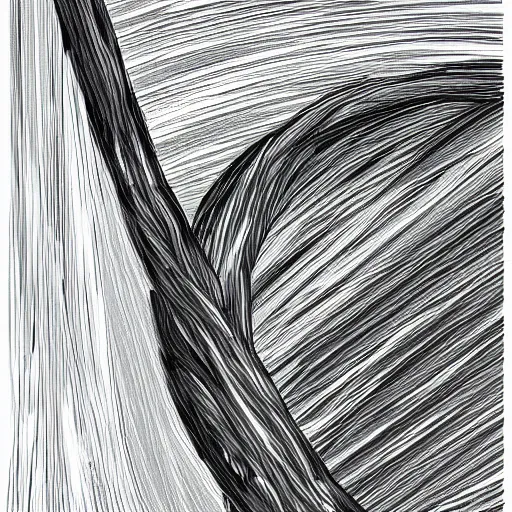 Image similar to realistic dioramic informatic drawing of spaghettification for dummies cheval, michael style painting