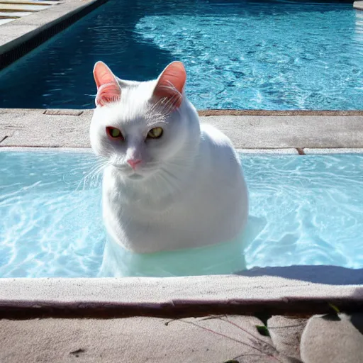 Image similar to white cat in a pool by Buchholz, Quint