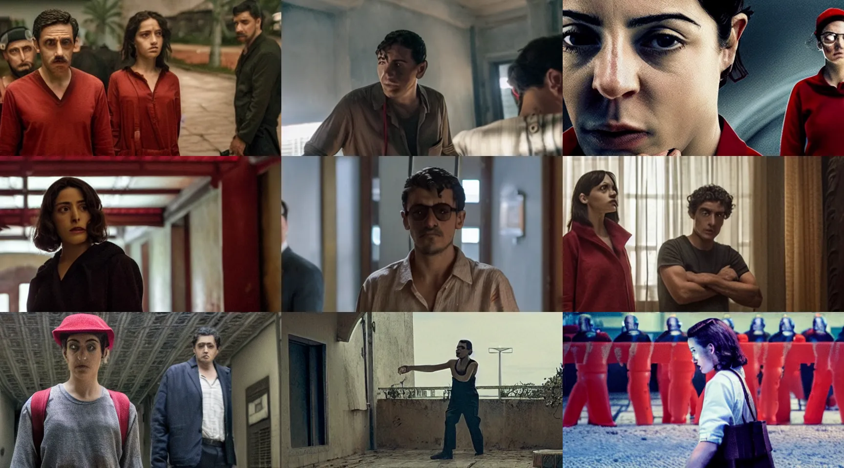 Prompt: a scene from la casa de papel