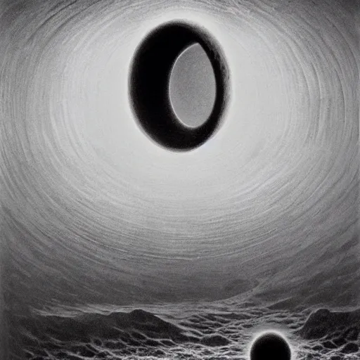 Image similar to center of black hole, with strong pirate motive by zdzisław beksinski, oil on canvas