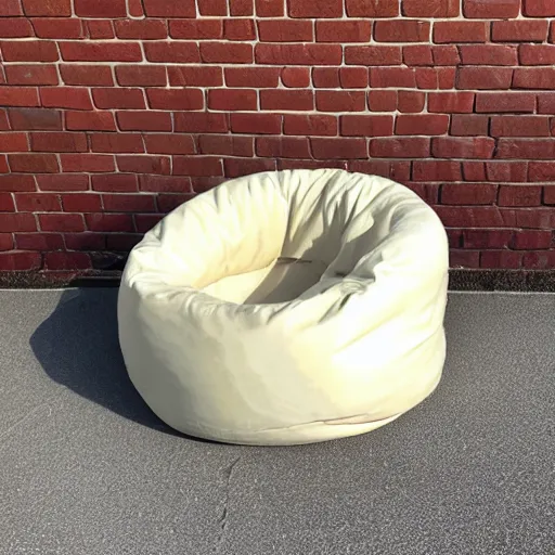 Prompt: creamy donut bean bag