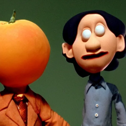 Image similar to giant peach, claymation, tim burton