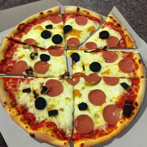 Prompt: best pizza in the style of the simpsons.