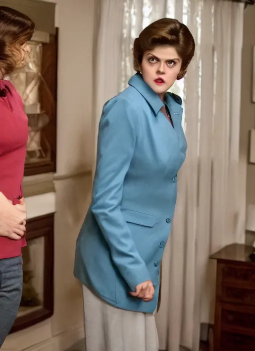 film still of alexandra daddario as jessica fletcher, Stable Diffusion