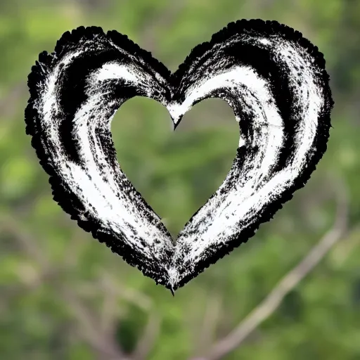 Image similar to an all black chicken spotted white heart shapes