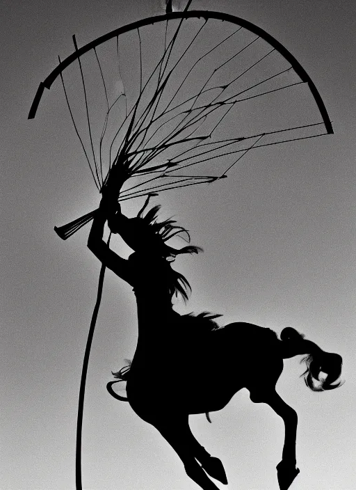 Image similar to quixotic, black and white photograph