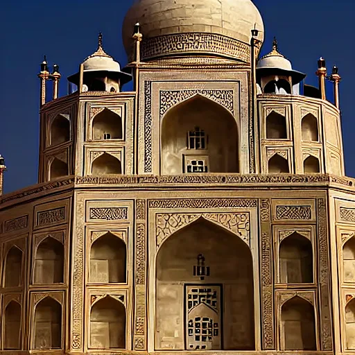 Prompt: sandcastle of the taj mahal