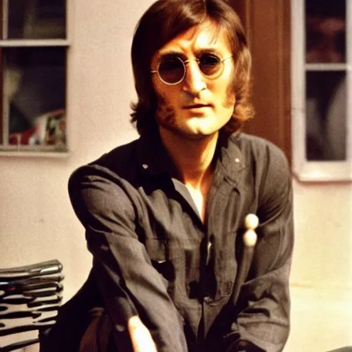 Prompt: gigachad john lennon