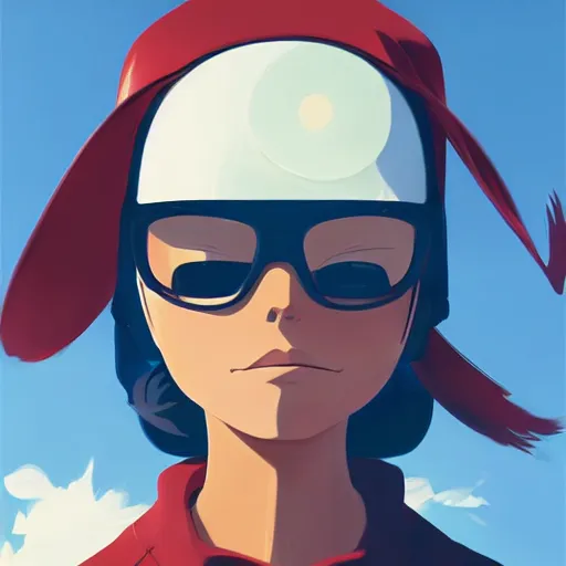 Image similar to face icon stylized minimalist flcl, loftis, cory behance hd by jesper ejsing, by rhads, makoto shinkai and lois van baarle, ilya kuvshinov, rossdraws global illumination