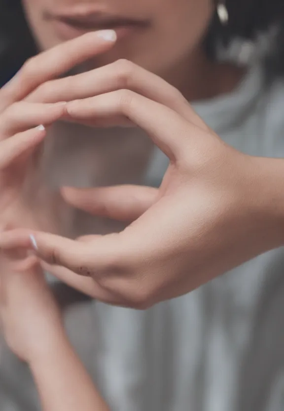 Prompt: a photo of one ultra detailed photorealistic woman's hand with palm up, back of hand on the table, palm pattern visible, instagram photo, studio photo, 9 0 mm, f / 1. 4