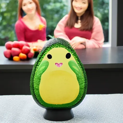 Prompt: kawaii as an avocado chair