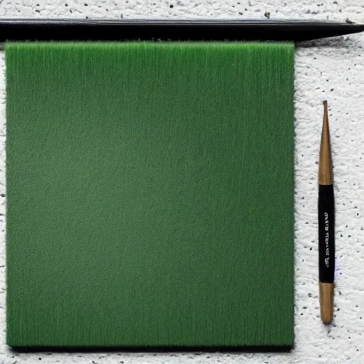 Prompt: a green ring on black canvas, very wide brush