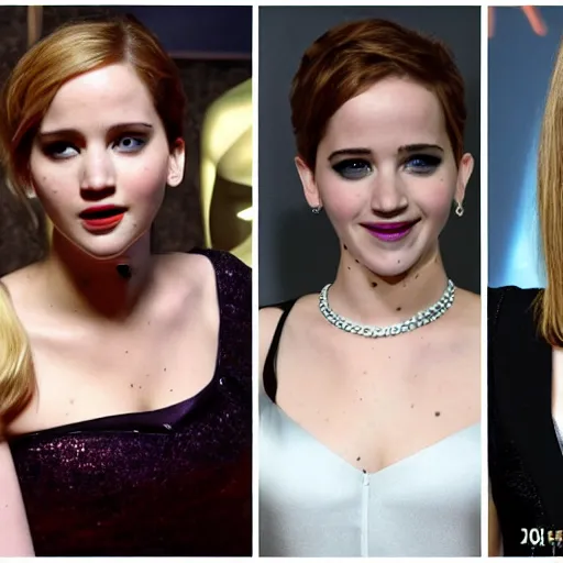 Prompt: jennifer lawrence emma watson eva green scarlet johansson